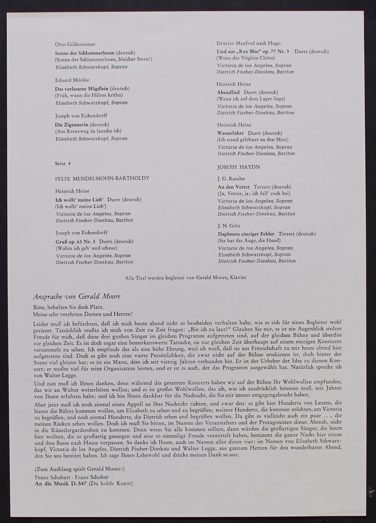 Angel Records SMA 91651/52 - Gerald Moore, Dietrich Fischer-Dies - Image 5