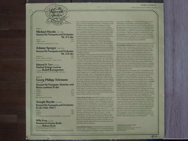 Eurodisc 25 940 HK - Various - Virtuose Trompetenkonzerte - Image 2