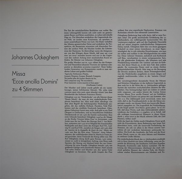 Harmonia Mundi 2521512-1 - Johannes Ockeghem, Pro Cantione Antiq - Image 3