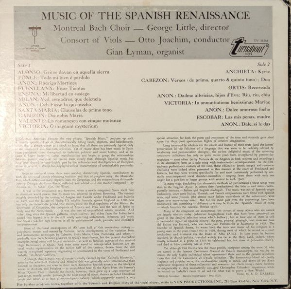 Turnabout TV 34264 - Montreal Bach Choir, George Little, Montrea - Image 2