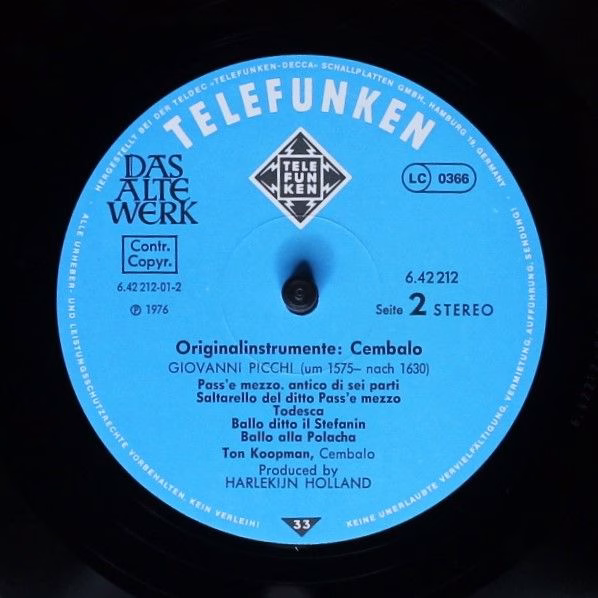 Telefunken 6.42212 AP - Ton Koopman - Cembalo • Harpsichord - Image 4