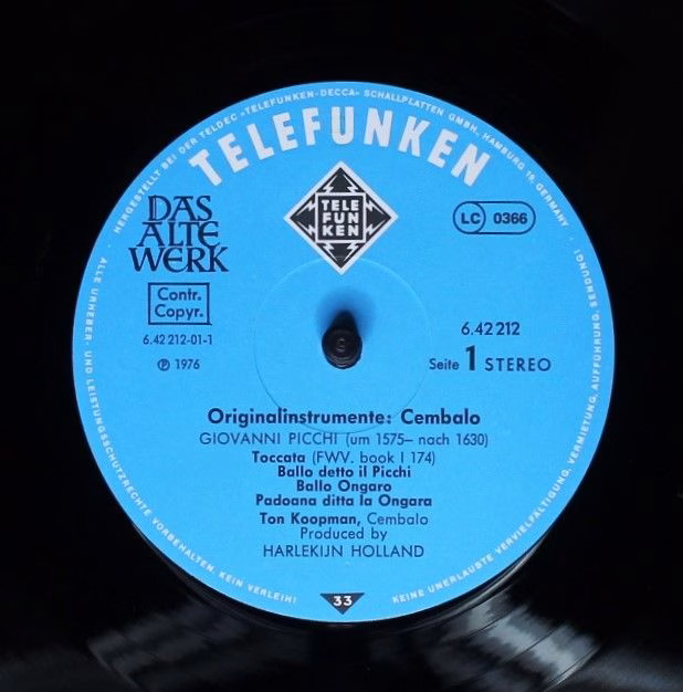 Telefunken 6.42212 AP - Ton Koopman - Cembalo • Harpsichord - Image 3