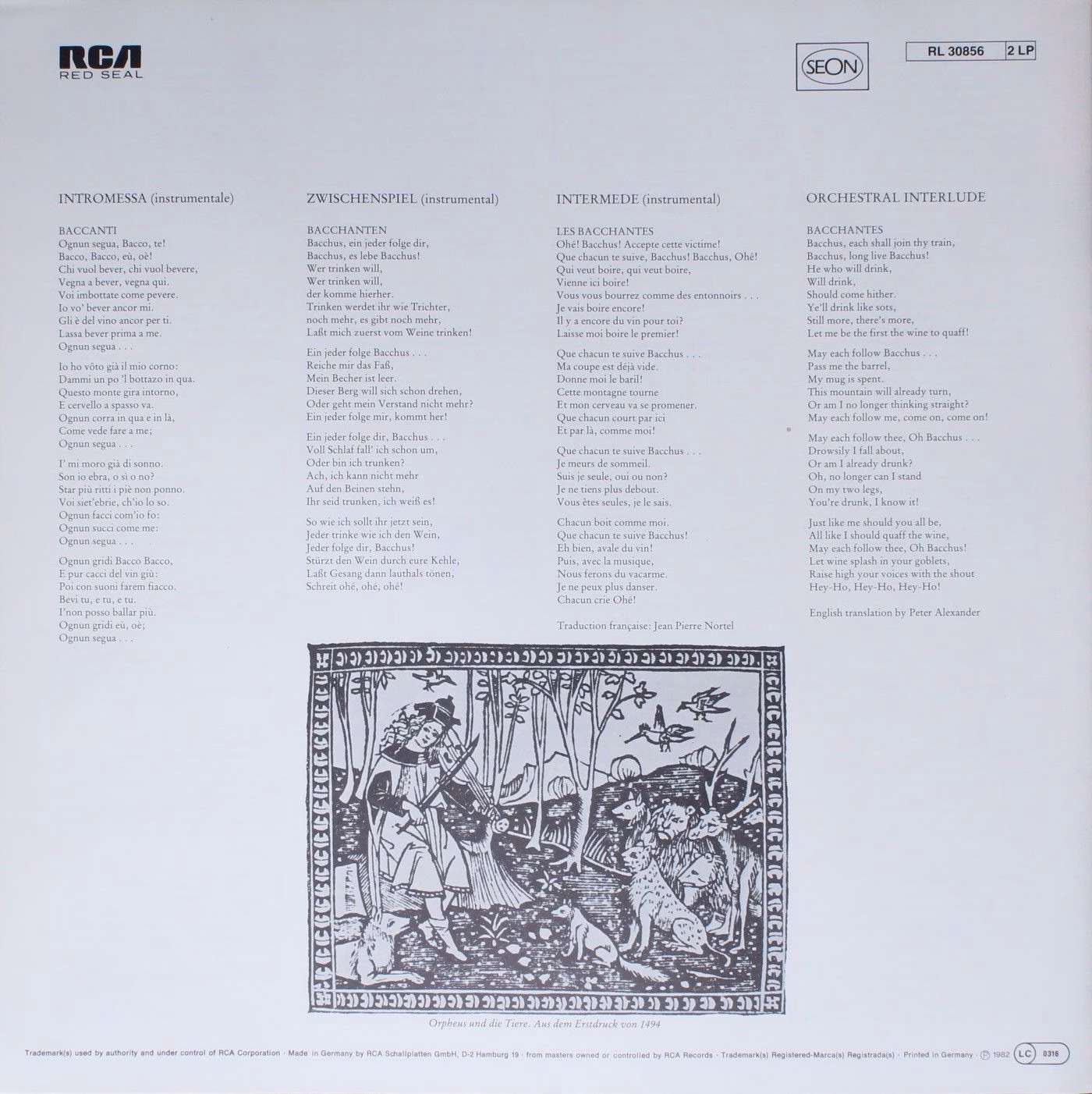 RCA RL 30856 - Huelgas-Ensemble, Paul Van Nevel - La Favola Di O - Image 4