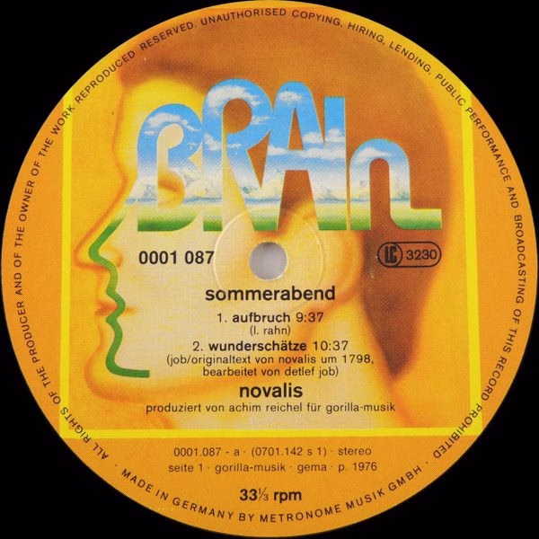 Brain BRAIN 0001 087 - Novalis (3) - Sommerabend - Image 3