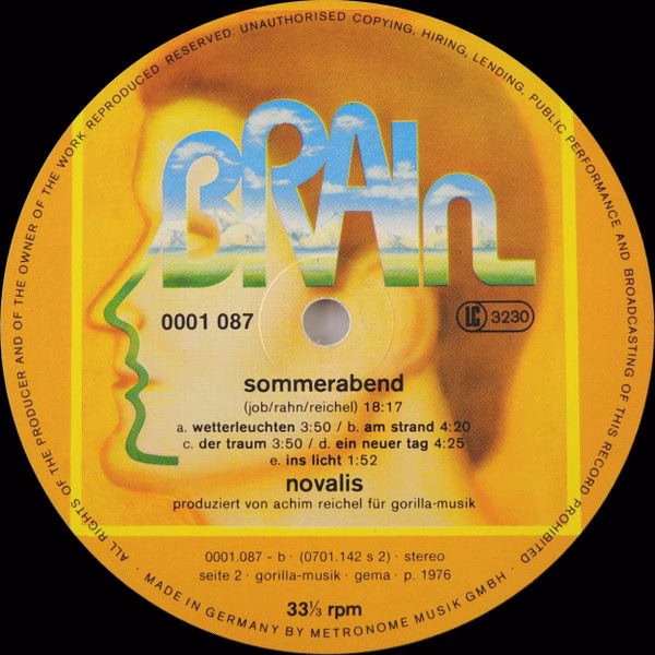 Brain BRAIN 0001 087 - Novalis (3) - Sommerabend - Image 4