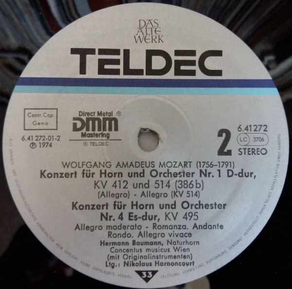 TELDEC 6.41272 AZ - Wolfgang Amadeus Mozart, Hermann Baumann, Co - Image 4