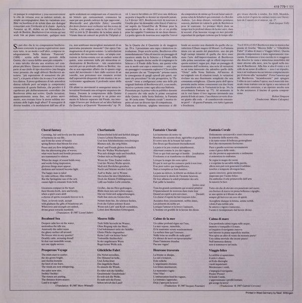 Deutsche Grammophon 419 779-1 - Ludwig van Beethoven, Maurizio P - Image 6