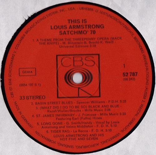 CBS S 66242 - Louis Armstrong - This Is Louis Armstrong - Satchm - Image 7