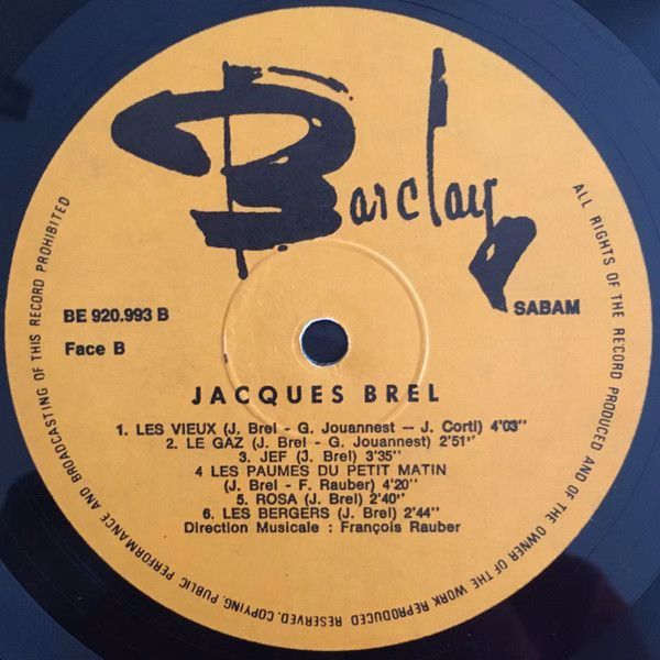 Barclay BL 920 993 - Jacques Brel - Jacques Brel - Image 4