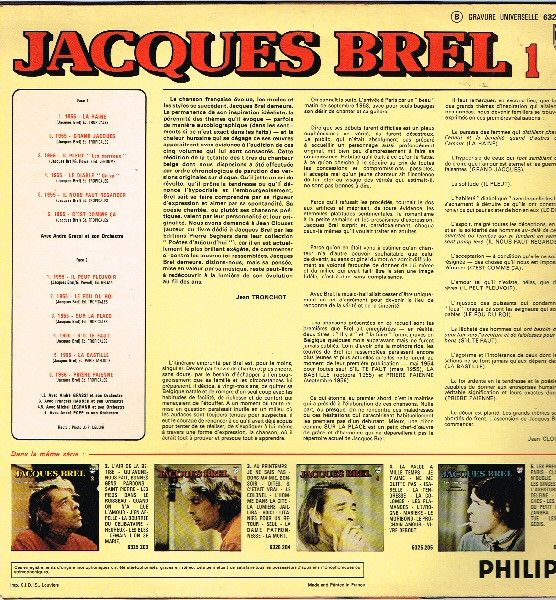 Philips 6325 202 - Jacques Brel - 1- Grand Jacques - Image 2