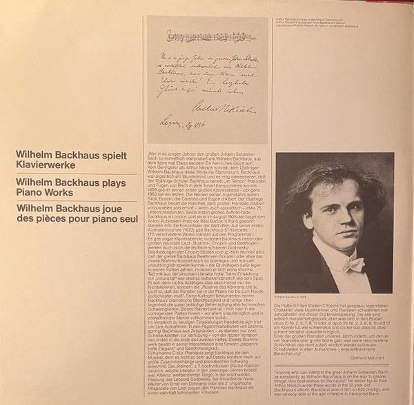 His Master's Voice 29 0345/0346 - Wilhelm Backhaus - Werke Für K - Image 3