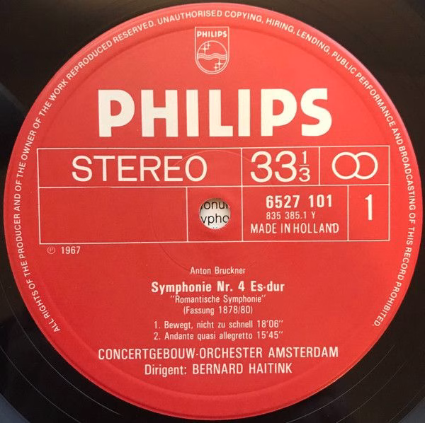 Philips 6527 101 - Anton Bruckner, Concertgebouworkest, Bernard - Image 3