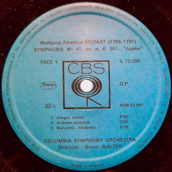 CBS S 75 005 - Wolfgang Amadeus Mozart, Bruno Walter, Columbia S - Image 3