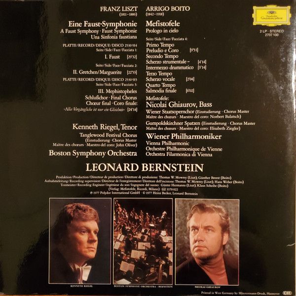 Deutsche Grammophon 2707 100 - Franz Liszt, Arrigo Boito, Kennet - Image 2