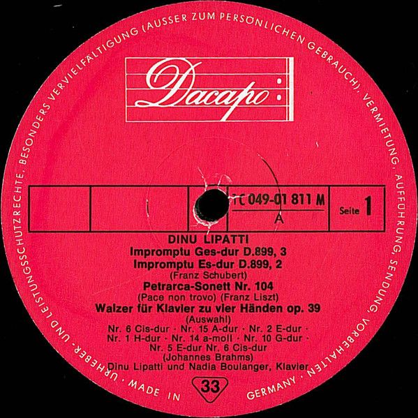 Dacapo 1C 049-01 811 M - Franz Schubert, Franz Liszt, Johannes B - Image 3