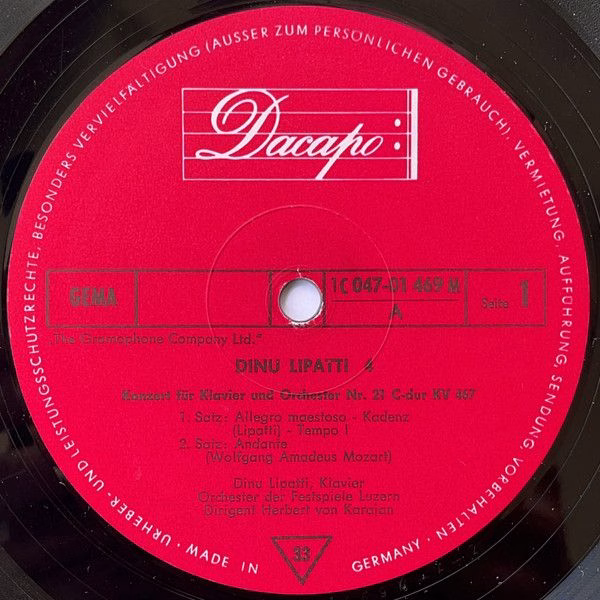 Dacapo 1C 047-01 469 M - Wolfgang Amadeus Mozart, Dinu Lipatti - - Image 3