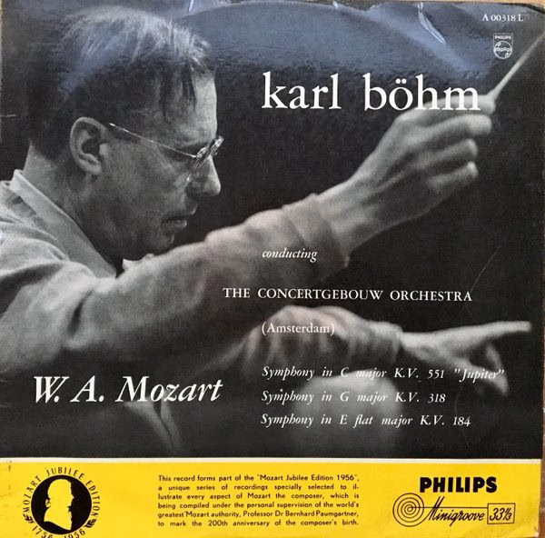 Philips A 00318 L - Karl Böhm, Concertgebouworkest, Wolfgang Ama