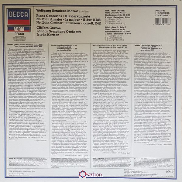 DECCA 6.43398 - Clifford Curzon, Wolfgang Amadeus Mozart, London - Image 2