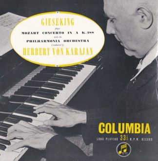 Columbia 33C1012 - Walter Gieseking, Wolfgang Amadeus Mozart, Ph