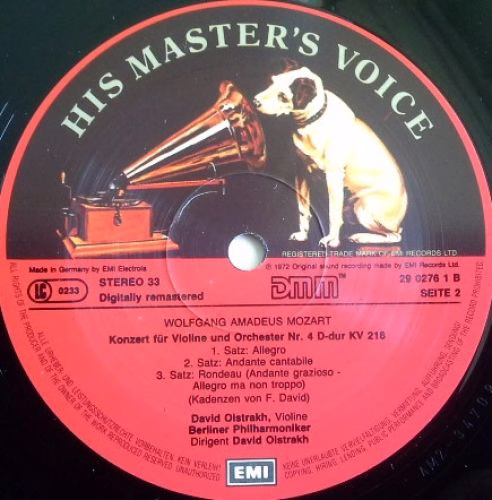 His Master's Voice 29 0276 1 - Wolfgang Amadeus Mozart, David Oi - Image 4