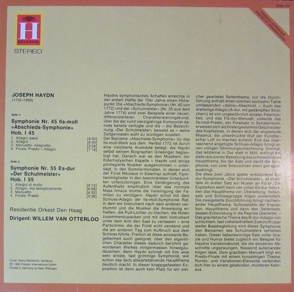 HELIODOR 2548 105 - Joseph Haydn, Residentie Orkest, Willem Van - Image 2
