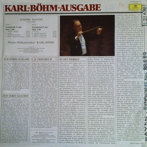 Deutsche Grammophon 2543 179 - Joseph Haydn, Karl Böhm, Wiener P - Image 2