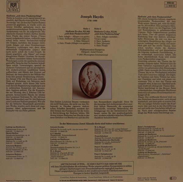 Metronome Juwel 0140.132 - Joseph Haydn, Philharmonia Hungarica, - Image 2