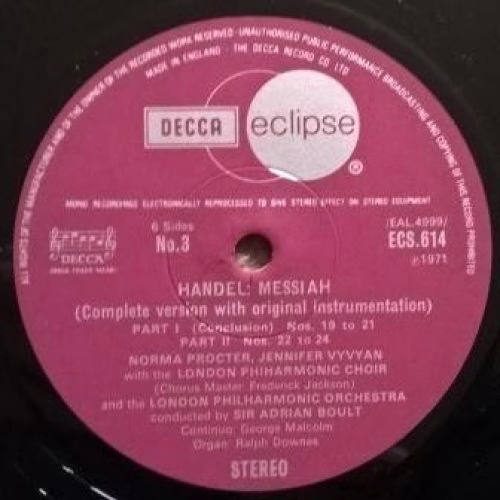 Eclipse (2) ECS 613, ECS 614, ECS 615 - Georg Friedrich Händel, - Image 6