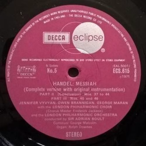 Eclipse (2) ECS 613, ECS 614, ECS 615 - Georg Friedrich Händel, - Image 9