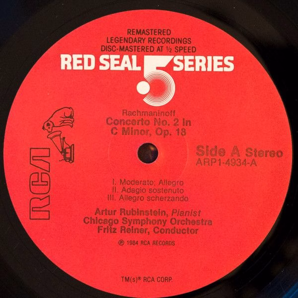 RCA Red Seal ARP1-4934 - Arthur Rubinstein, Fritz Reiner, Sergei - Image 3