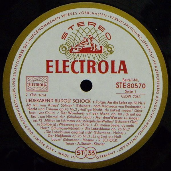 Electrola STE 80 570 - Rudolf Schock, Adolf Stauch - Liederabend - Image 3
