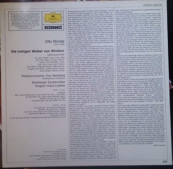 Deutsche Grammophon 2535 307 - Otto Nicolai, Caterina Alda, Evel - Image 2