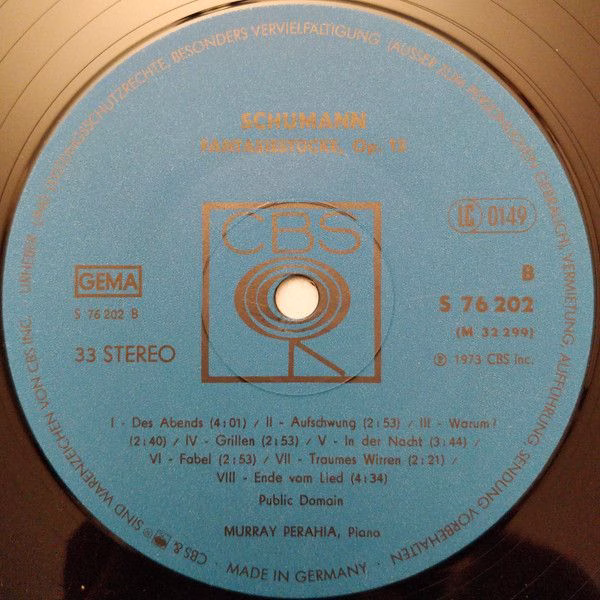 CBS CBS 76202 - Robert Schumann, Murray Perahia - Davidsbündlert - Image 6