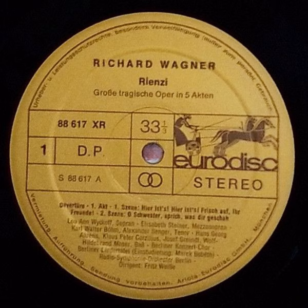 Eurodisc 88 619 XDR - Richard Wagner - Rienzi - Image 4