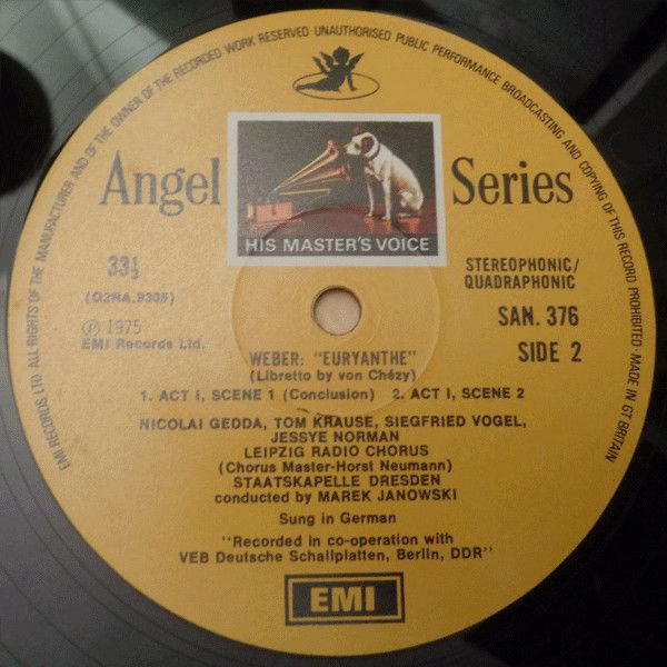 His Master's Voice SLS 983 - Carl Maria Von Weber, Jessye Norman - Image 5