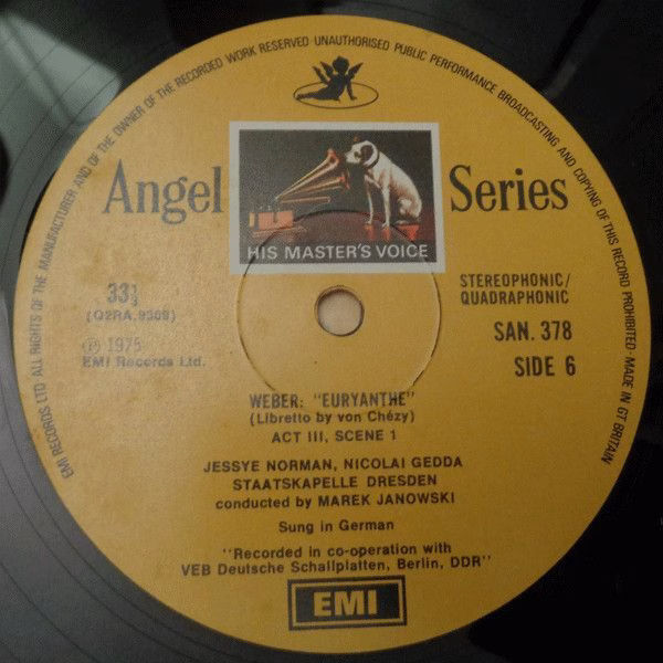 His Master's Voice SLS 983 - Carl Maria Von Weber, Jessye Norman - Image 9