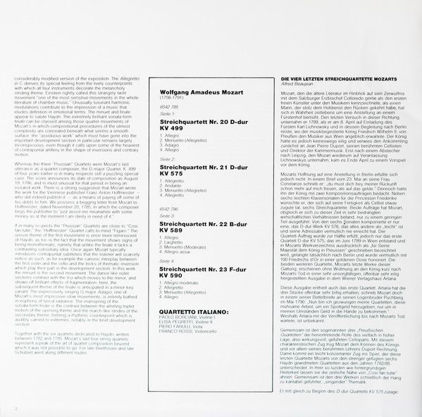 Philips 6770 042 - Wolfgang Amadeus Mozart, Quartetto Italiano - - Image 5
