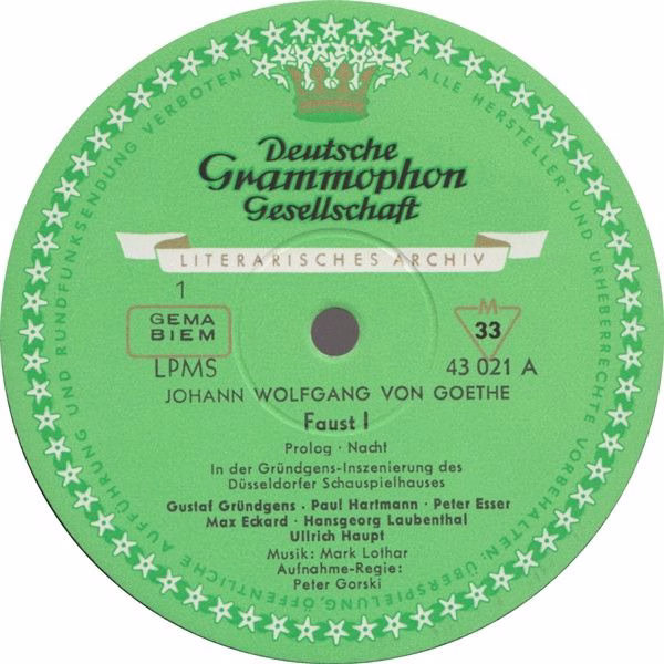 Deutsche Grammophon Gesellschaft Literarisches Arc 43021/3 - Joh - Image 2