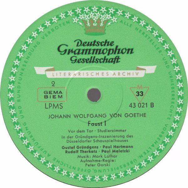 Deutsche Grammophon Gesellschaft Literarisches Arc 43021/3 - Joh - Image 3