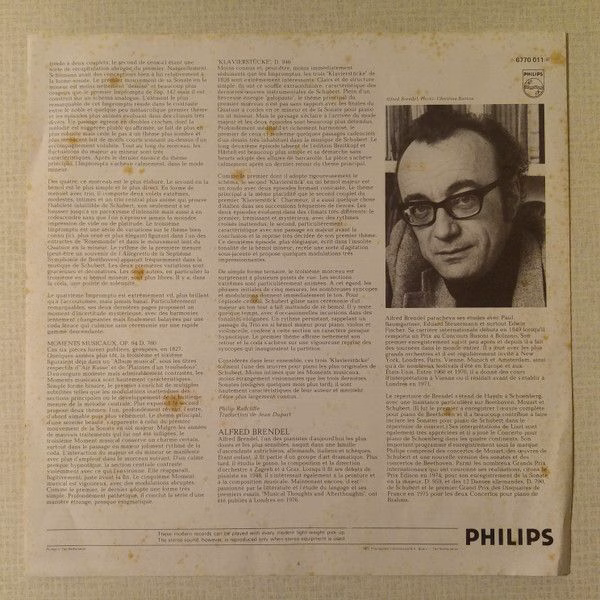 Philips Classics 6770 011 - Franz Schubert, Alfred Brendel - Imp - Image 3