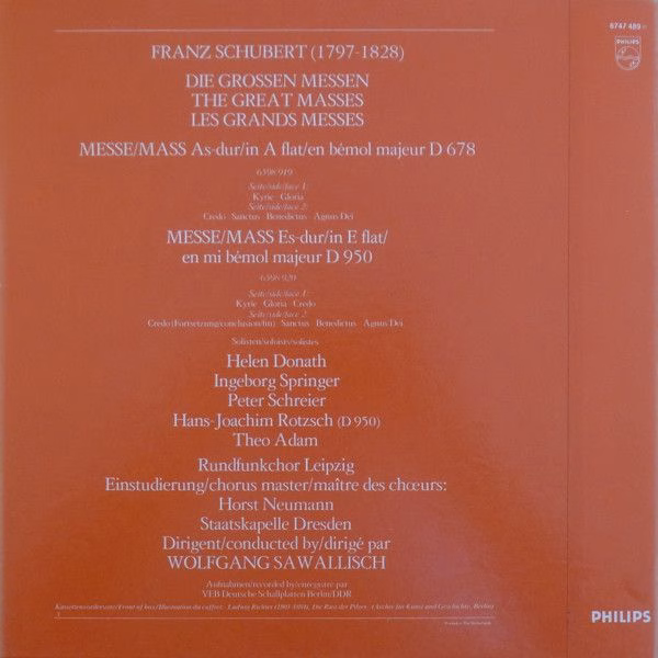 Philips 6747 489 - Franz Schubert, Helen Donath, Peter Schreier, - Image 2
