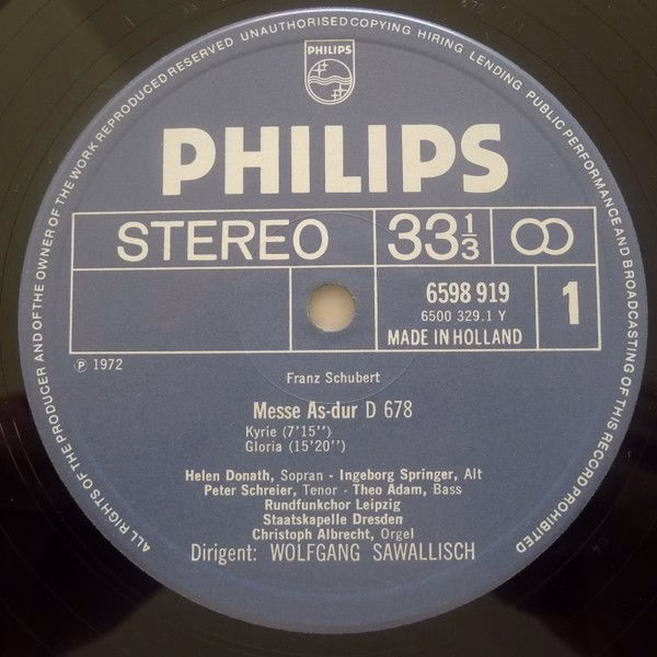 Philips 6747 489 - Franz Schubert, Helen Donath, Peter Schreier, - Image 3