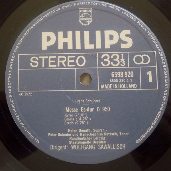 Philips 6747 489 - Franz Schubert, Helen Donath, Peter Schreier, - Image 5