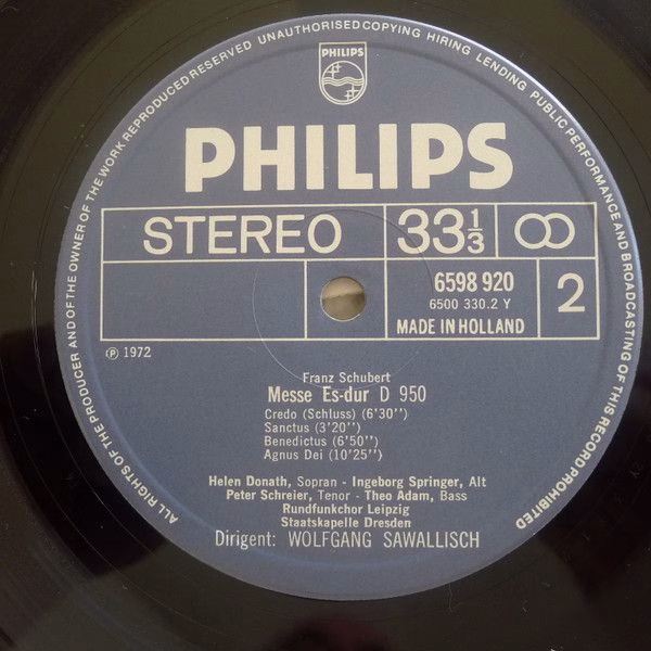 Philips 6747 489 - Franz Schubert, Helen Donath, Peter Schreier, - Image 6