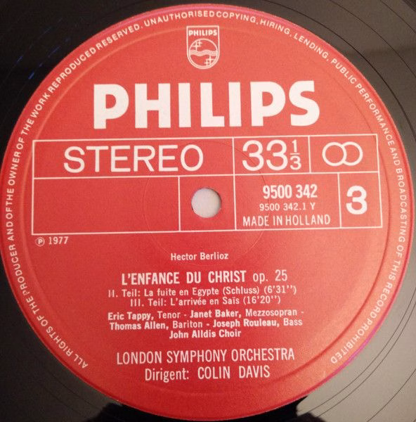 Philips 6700 106 - Hector Berlioz, Janet Baker, Eric Tappy, Thom - Image 4