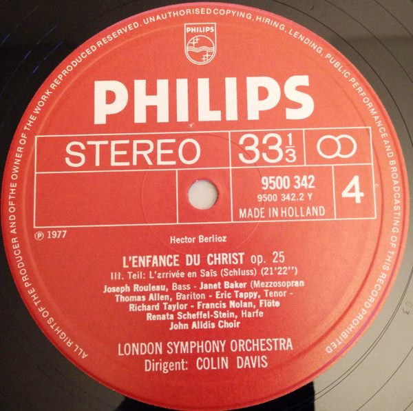 Philips 6700 106 - Hector Berlioz, Janet Baker, Eric Tappy, Thom - Image 5