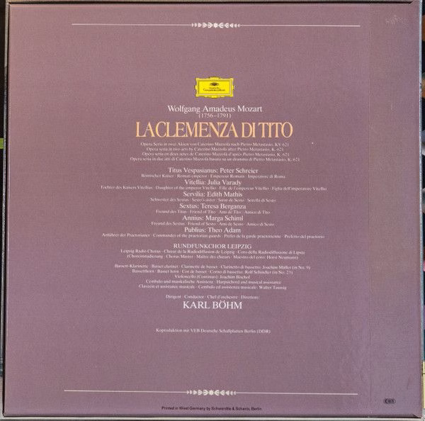 Deutsche Grammophon 2740 208 - Wolfgang Amadeus Mozart, Karl Böh - Image 2
