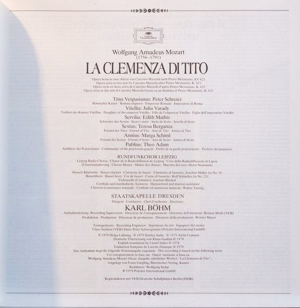 Deutsche Grammophon 2740 208 - Wolfgang Amadeus Mozart, Karl Böh - Image 10