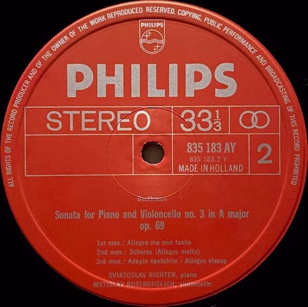 Philips 835 182/83 AY - Ludwig van Beethoven, Mstislav Rostropov - Image 6