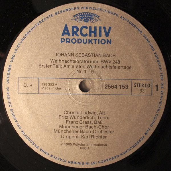 Archiv Produktion 2722 024 - Johann Sebastian Bach, Gundula Jano - Image 3
